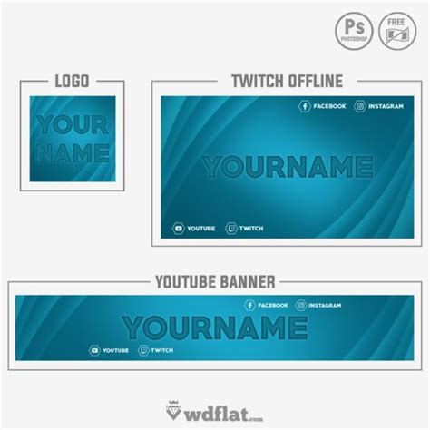 Light Blue Twitch And Youtube Templates