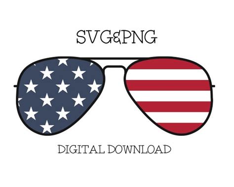 Fourth Of July Svg American Sunglasses Svg Fourth Of July Etsy
