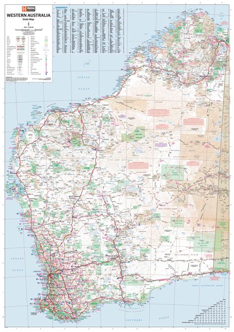 Western Australia Hema State Paper Buy Wall Map Of Wa Mapworld