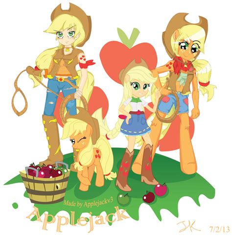 Applejack All Versions Cover By Arteses Canvas On Deviantart
