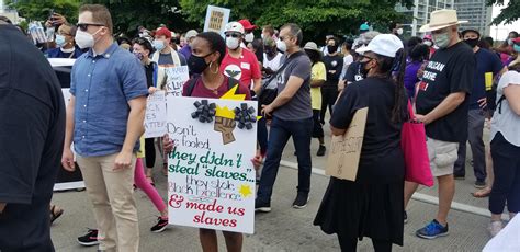 Hundreds March In Downtown Chicago Juneteenth Rally Calling For Racial