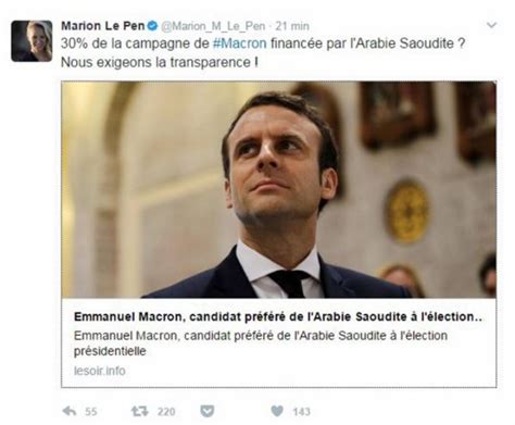 Le Télégramme France Fake News Marion Maréchal Le Pen Relaie Une