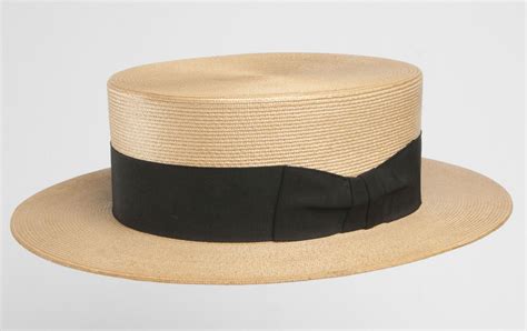 Mans Boater Hat Made By John B Stetson Co 1866 Present Ca
