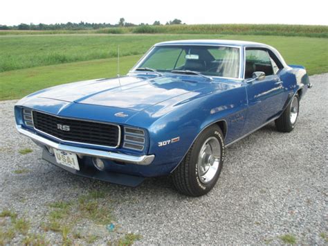 1969 Camaro Rs Lemons Blue Cold Factory Air In Excellent Condition