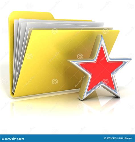 Favorites Star Folder Icon Royalty Free Cartoon 56552429