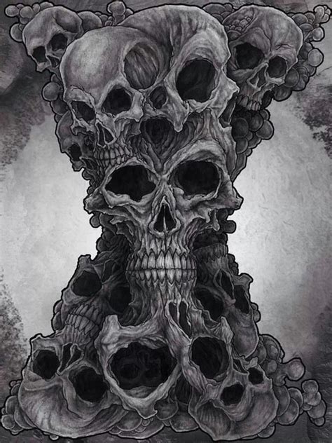 Gothic Skull Art Skull Evil Skull Tattoo