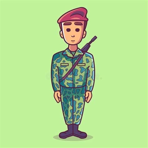 Soldier Salute Camouflage Cartoon Stock Illustrations 311 Soldier