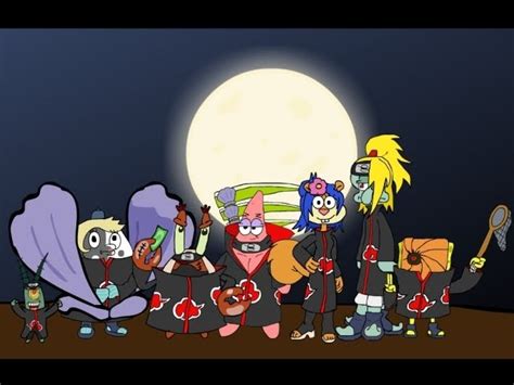 Aku Dan Duniaku Gambar Spongebob Gabubg Di Akatsuki Naruto