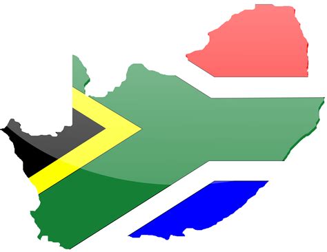 South Africa Flag Map Png