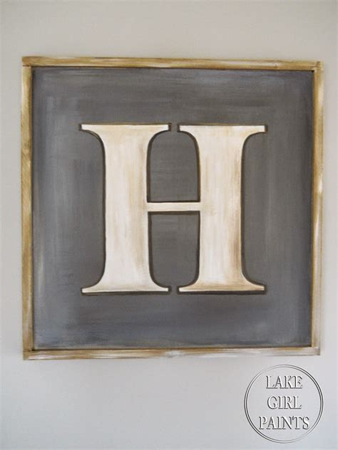 Lake Girl Paints Making A Monogram Wood Sign