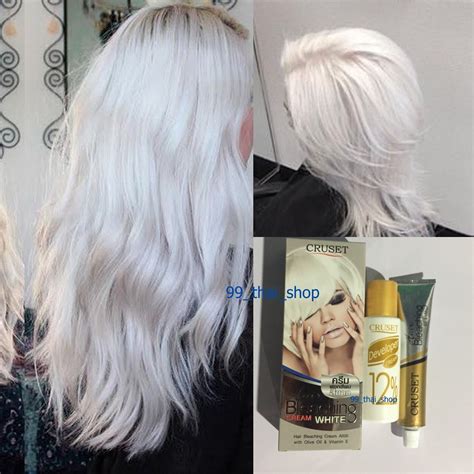 White Color Permanent Hair Dye Cream Cruset With Argan Oil White Hair Dye Permanent Hair Dye