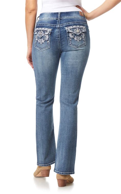 Instastretch Luscious Curvy Bling Bootcut Jeans Wallflower Jeans