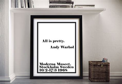 Buy an All is Pretty Andy Warhol Typographic Print | Framed Art Brisbane
