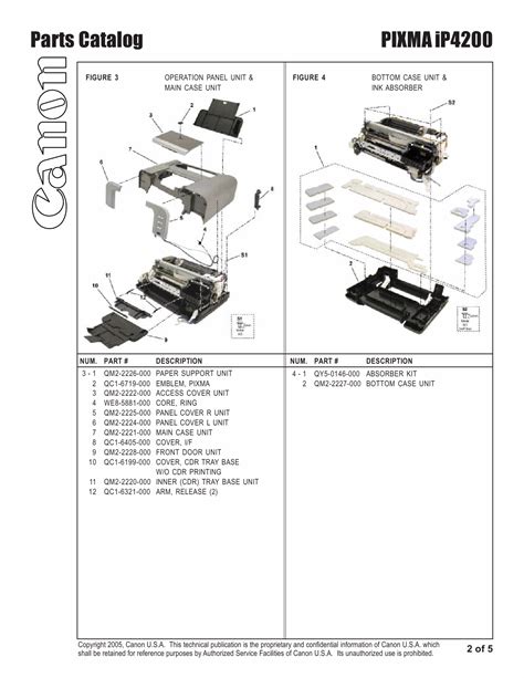 Canon Pixma Ip4200 Parts Catalog