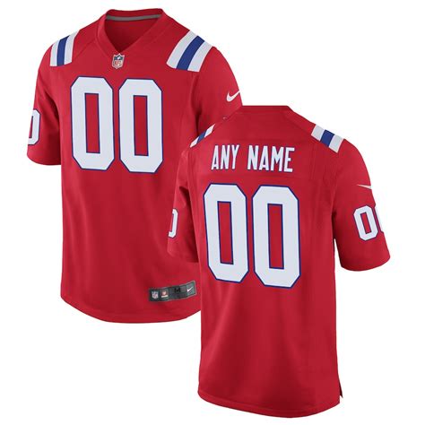 Youth New England Patriots Nike Red Custom Alternate Game Jersey