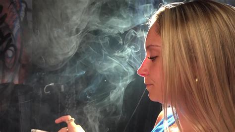 Side View Nose Exhales With Sarah Is Pretty Good Godly Residual Too Smokingclips Smoking