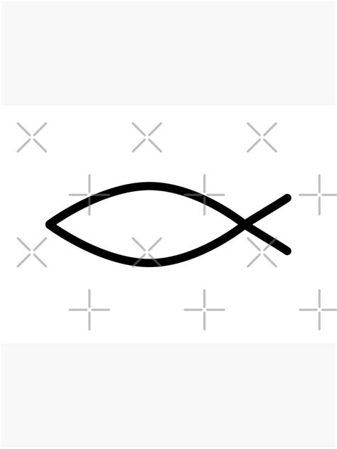 Ichthys Jesus Fish Symbol Poster By Simplychristian Redbubble