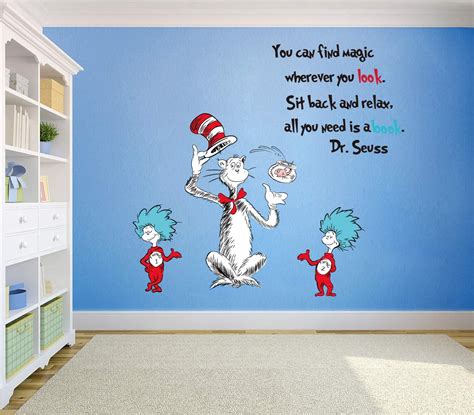 Dr Seuss Reading Quote Sticker Tenstickers Hot Sex Picture