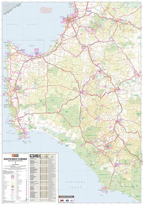 South West Corner Hema Buy Map Of South West Western Australia Mapworld