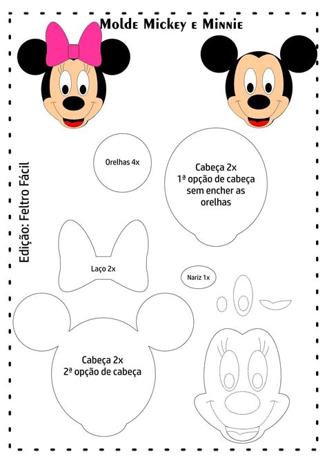 Minnie Bebe Plantillas Moldes De Mickey Mouse En Foami Para Imprimir