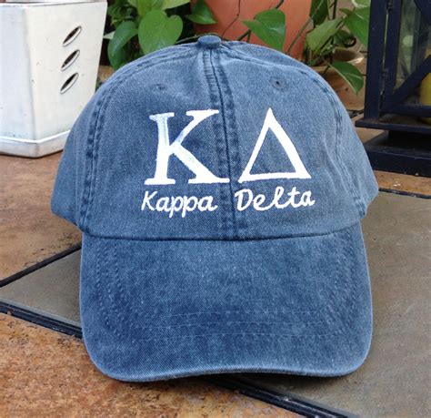 Kappa Delta Script With Big And Little Added To The Back Of Baseball Cap