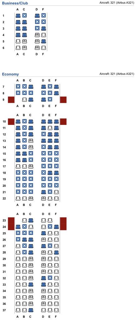 Aa Airbus A Seat Map