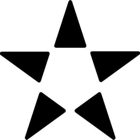 Star Shape Variant With Five Triangles And Points Icons Free Download