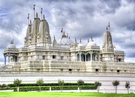 Hindu Temple With Clouds Over Top In Atlanta Georgia Image Free Stock