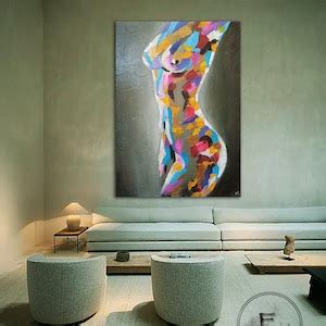 Nude Oil Painting Nude Woman Painting Tasteful Erotic Art Nude Woman