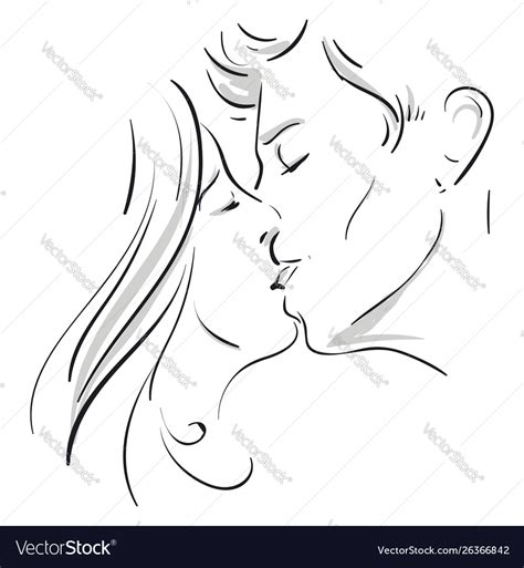 Sketches Of Couples Kissing