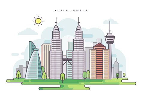 Kuala lumpur office space is now available in this business centre at the icon @ jalan tun razak, 1/68f. Kuala Lumpur Illustration Vector - Download Free Vectors ...