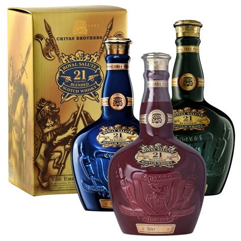 Name of whiskey speaks a special greeting and expression of respect for the high persons. Chivas Regal Royal Salute 21 Years Old Blended Scotch ...