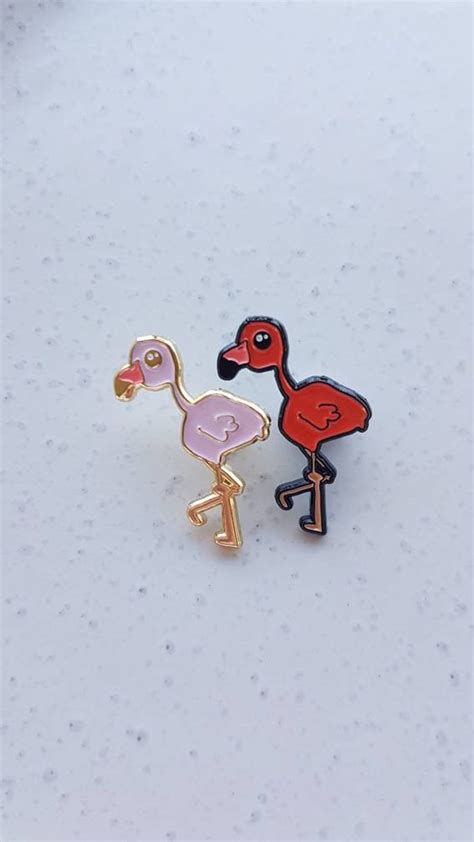 Flamingo Enamel Pin Etsy