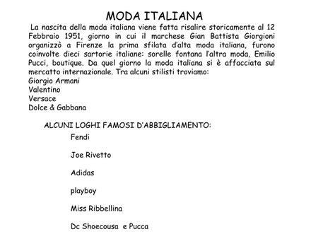 Ppt La Mod A Italiana Powerpoint Presentation Free Download Id3041058