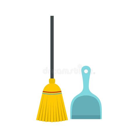 Broom And Dustpan Stock Vector Illustration Of Colorful 36187819