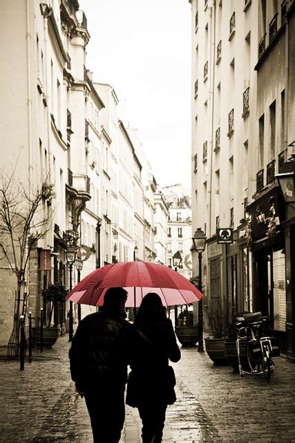 Redumbrella1 Paris Photography Red Umbrella Walking In The Rain
