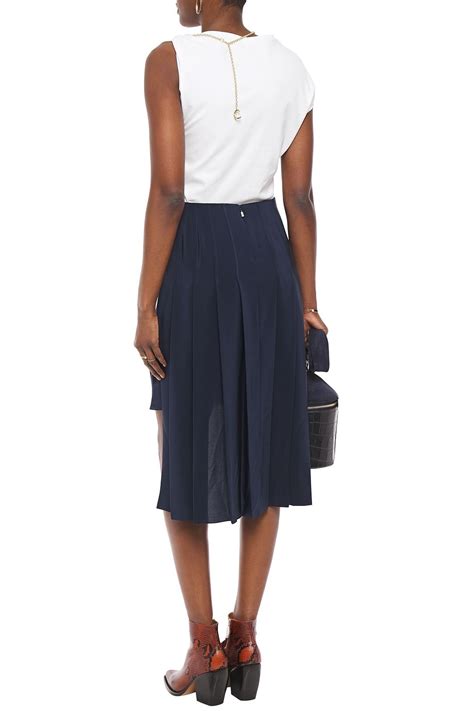 ChloÉ Asymmetric Pleated Silk Crepe Skirt Sale Up To 70 Off The Outnet
