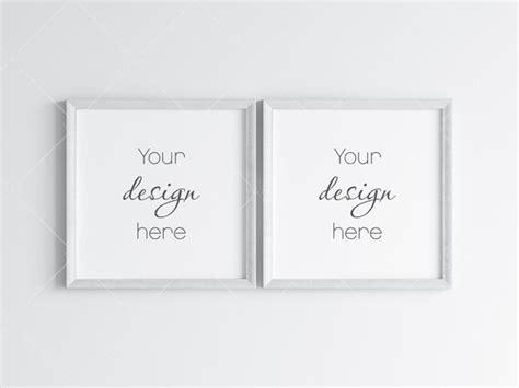 White Square Frame Mockup Poster Mockup Minimalist Mockup Etsy