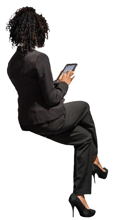 People Sitting Front View Png