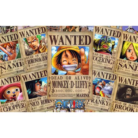 Poster Bounty One Piece Mugiwara Crew Before Time Skip Shopee Indonesia