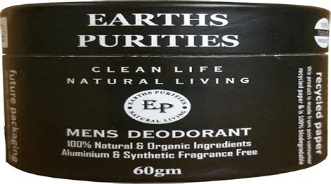 Earths Purities Mens Natural Deodorant Paste 60 G Au Beauty