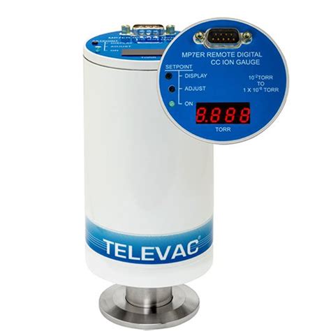 Televac® Mp7er Cold Cathode Vacuum Gauge Digital Vacuum Gauge