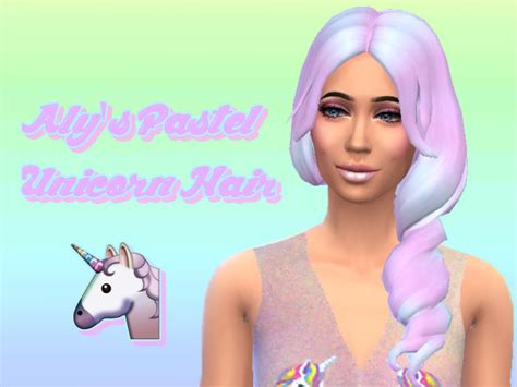 Sims 4 Hairs The Sims Resource Pastel Unicorn Hair Recolored By