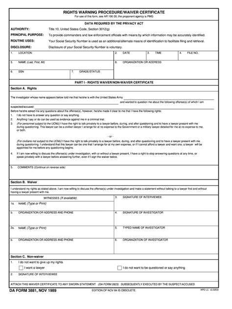 Da Form 3881 2020 Fill And Sign Printable Template Online Us Legal