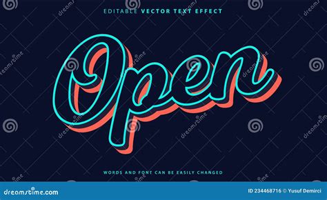 Fully Editable Text Effect Style Stock Vector Illustration Of Italic