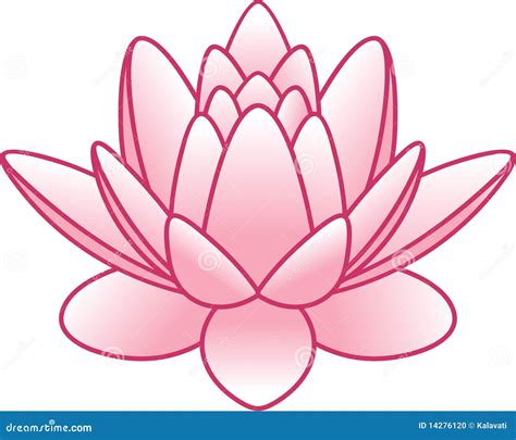 Vector Flower Lotus Stock Vector Illustration Of Petal 14276120