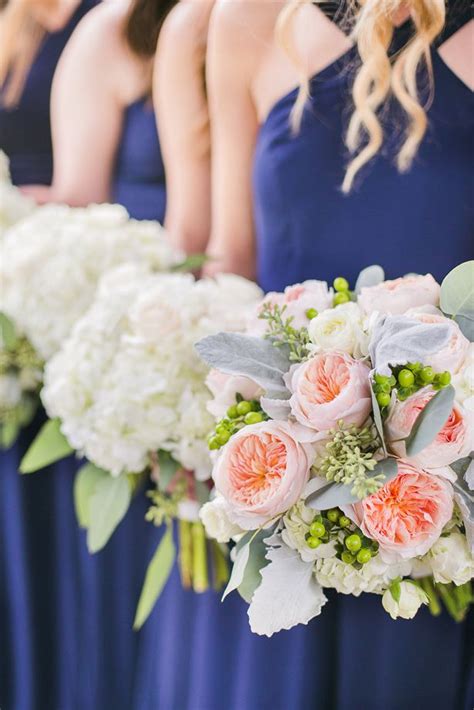 Fuchsia, yellow, teal, bright red, and cobalt are some of the new wedding colors you can expect to see everywhere in 2021. A Beautiful Navy and Peach Wedding with Understated ...