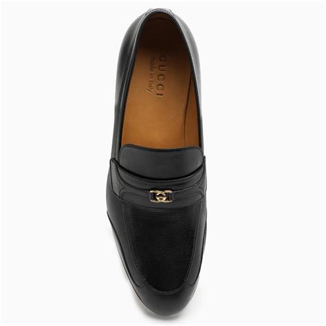 Gucci Black Leather Moccasin With Tassels Thedoublef