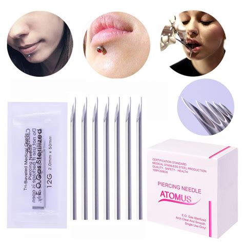 Maybe you would like to learn more about one of these? 100PCS Body Piercing Needle For Navel Nose Lip Ear Sizes ...