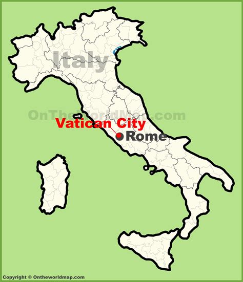 Vatican City On A Map Of Europe World Time Zone Map